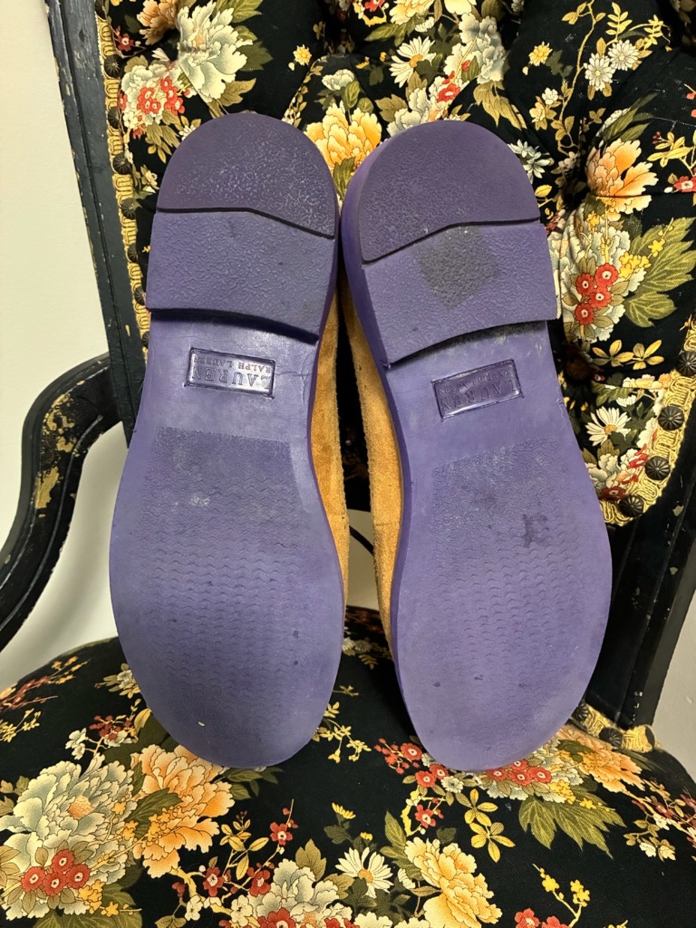 Vintage Ralph Lauren Imogen Suede Wingtip Oxfords - Picture 8 of 10